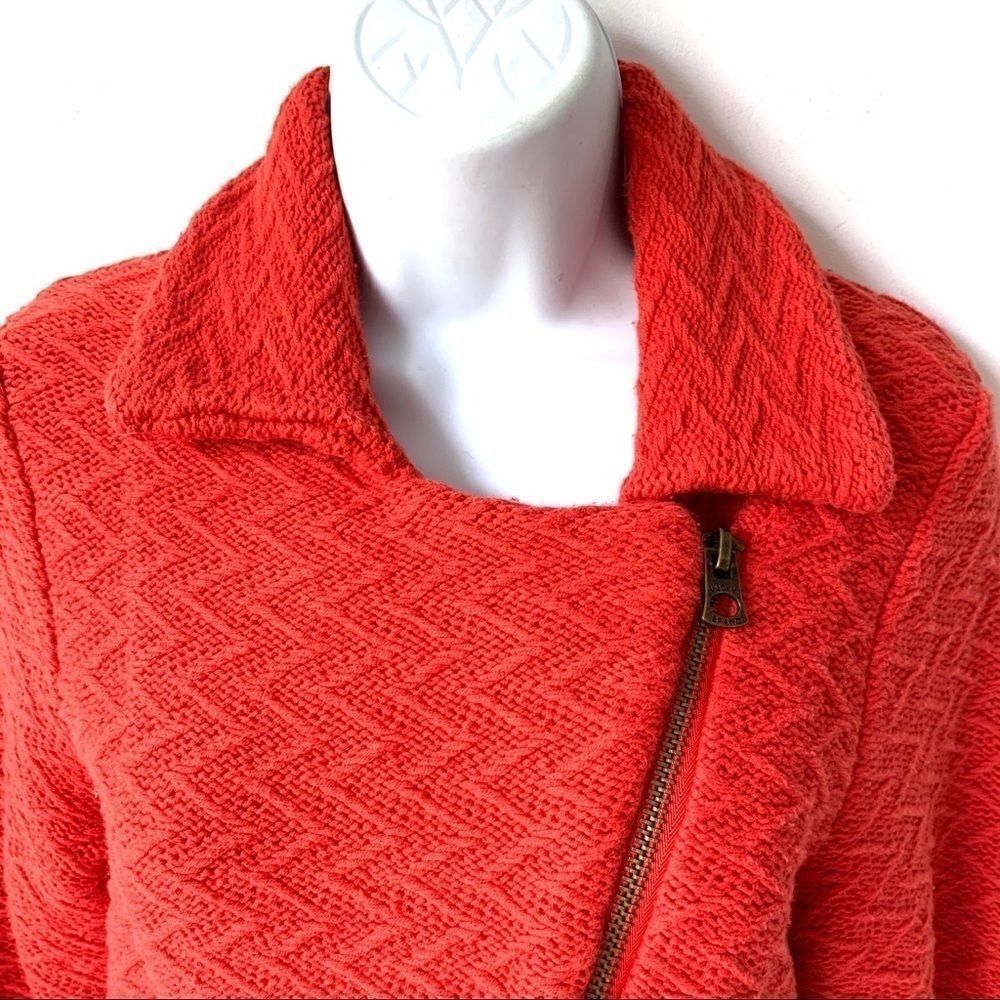 Lucky Brand Jaquard Moto Sweater Jacket - Picture 10 of 14
